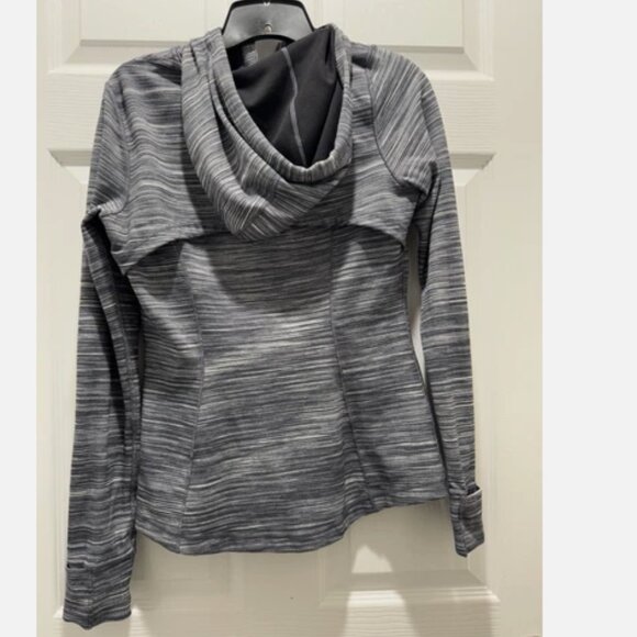 Lululemon Hooded Define Jacket Nulu Heathered Black / White / Grey Size 10 - Picture 3 of 11